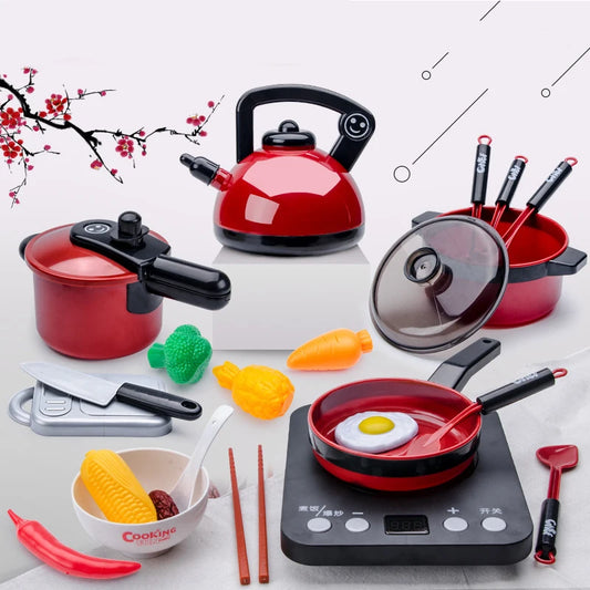 Little Chef's Dream: Kitchen Toys Set – Cooking, Cutting Fruit, and Pretend Play Kitchen Utensils for Creative Education